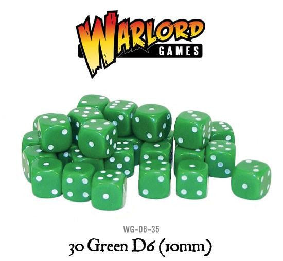 Warlord Games Dice: Green (10mm)
