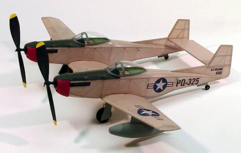 Dumas F-82 Twin Mustang Balsa Kit