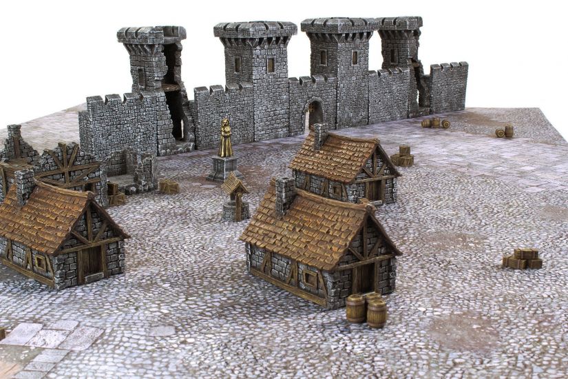 6'x4' G-Mat: Medieval Town