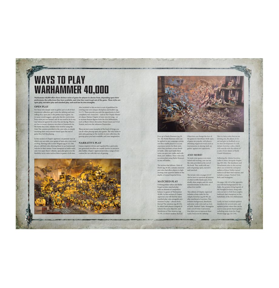 Warhammer 40K Chapter Approved 2018 Edition