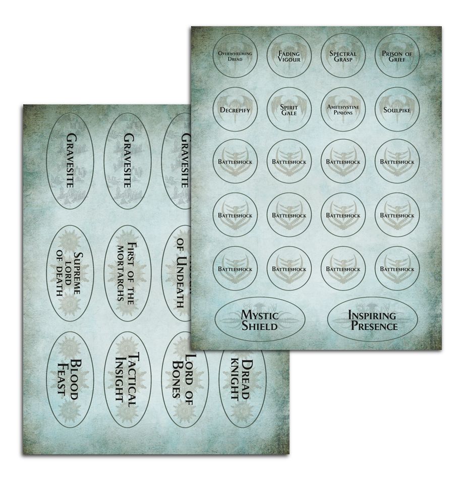 Warhammer Age Of Sigmar Warscroll Cards: Legions of Nagash