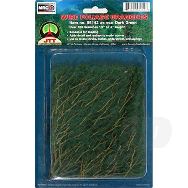 JTT 95520 Dark Green Branches, 1.5 to 3, (60 per pack)