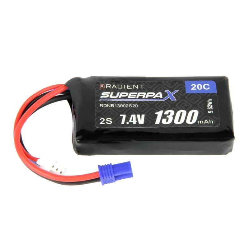 Radient LiPo 2S 1300mAh 7.4V 20C EC2