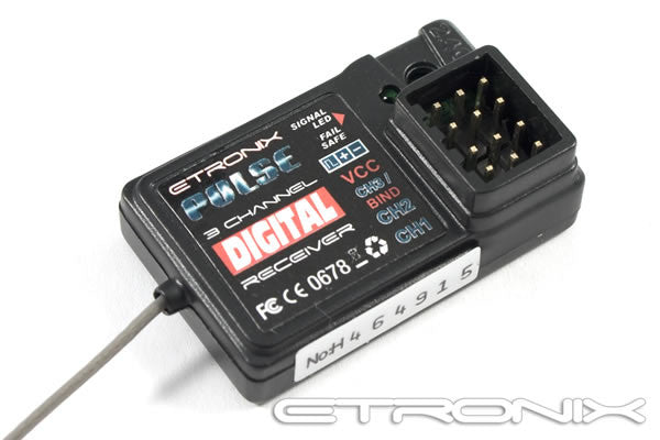 Etronix Pulse GFSK EX2 Sport 2.4gHz 2Ch Wheel Radio/Receiver