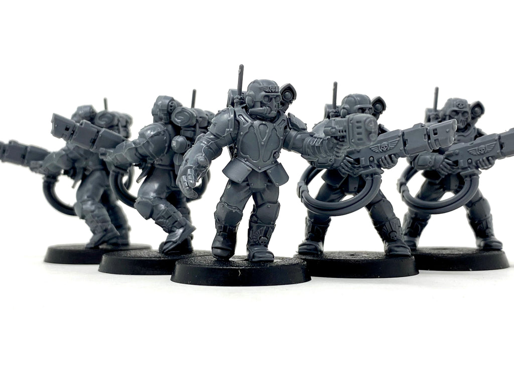 Warhammer 40K Militarum Tempestus Scions w/Hot-shot Volley Gun (USED)
