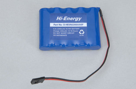 Hi-Energy 6.0v 2200mAh Ni-MH Rx Pk Flat Pack