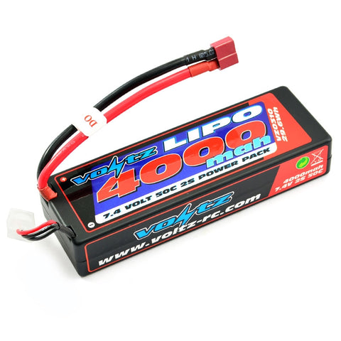 Voltz 4000mAh 2S 7.4V 50C Hardcase LiPo Battery