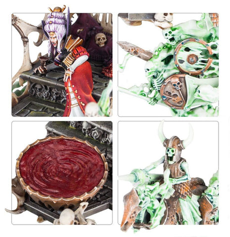 Soulblight Gravelords: Bloodseeker Palanquin, Coven Throne, Mortis Engine.