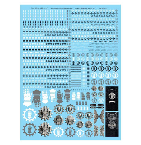 Horus Heresy: Iron Hands Legion Transfer Sheet