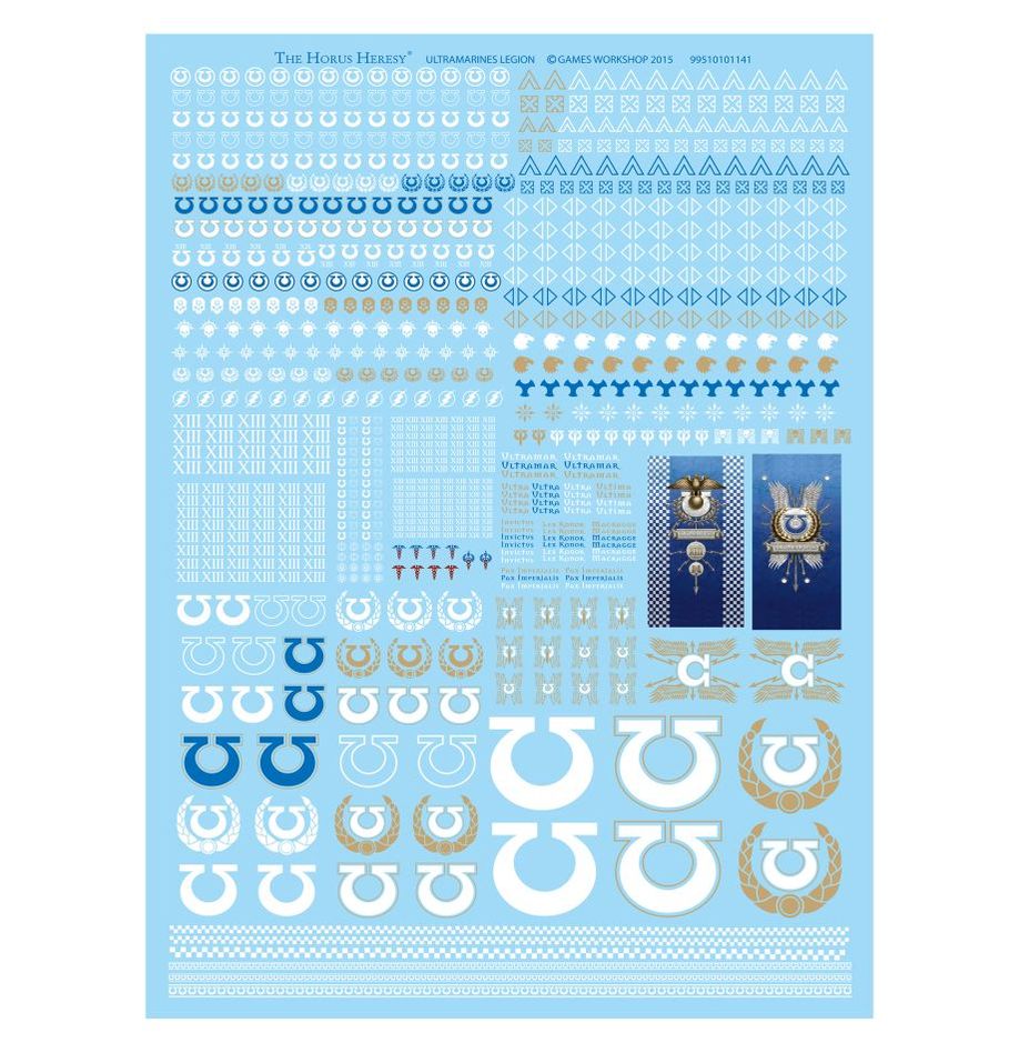 Horus Heresy: Ultramarines Legion Transfer Sheet