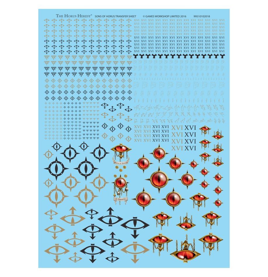 Horus Heresy: Sons of Horus Legion Transfer Sheet