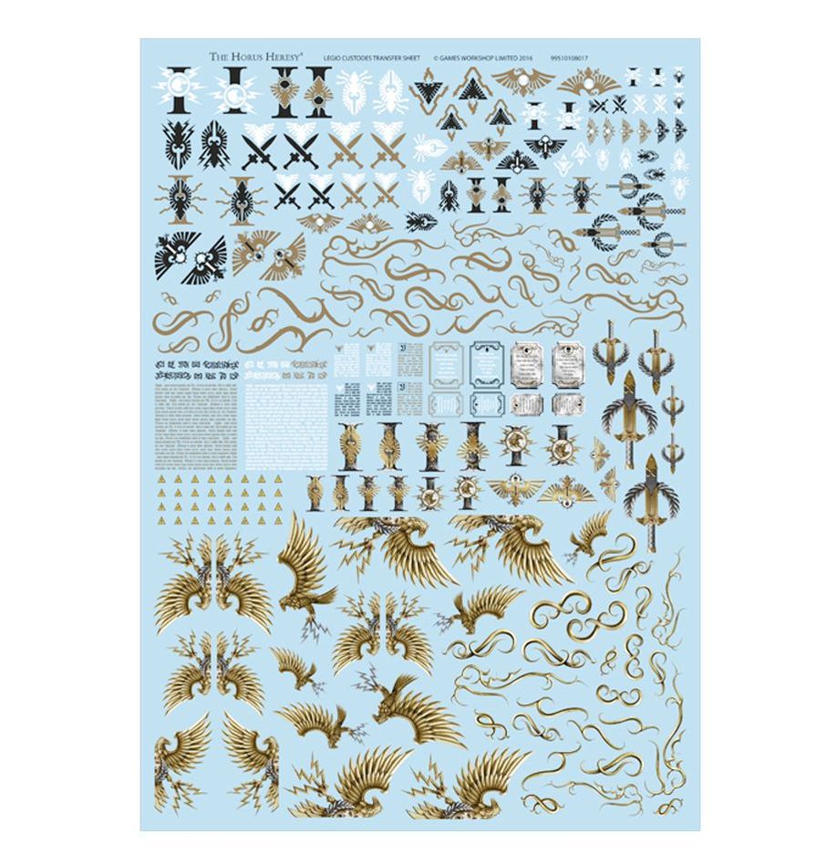 Horus Heresy: Legio Custodes Transfer Sheet