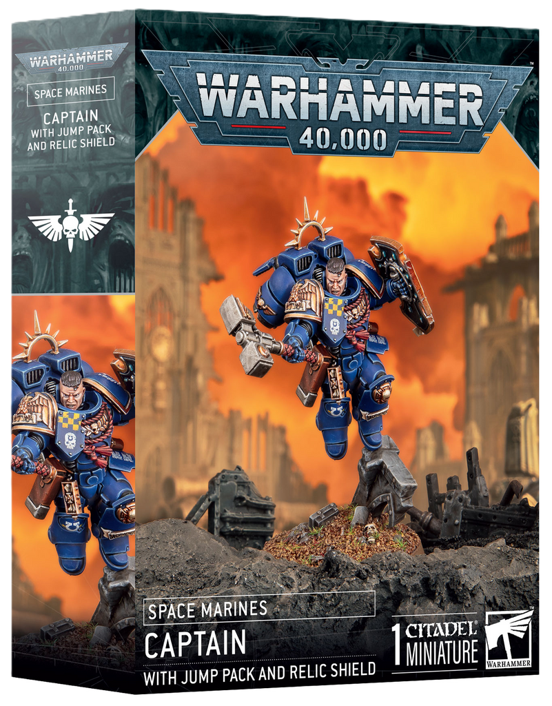 Space Marines: Captain with Jumppack and Relic Shield