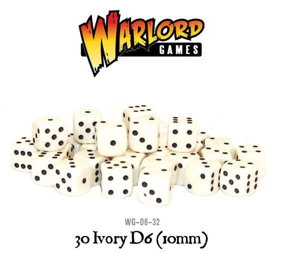 Warlord Games Dice: Ivory (10mm)