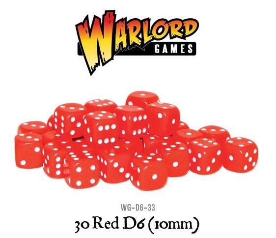 Warlord Games Dice: Red (10mm)