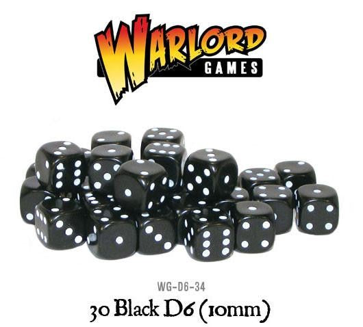 Warlord Games Dice: Black (10mm)