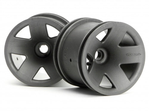 HPI  # 3043 - TYPE F5 TRUCK WHEEL (FRONT/GUN METAL)