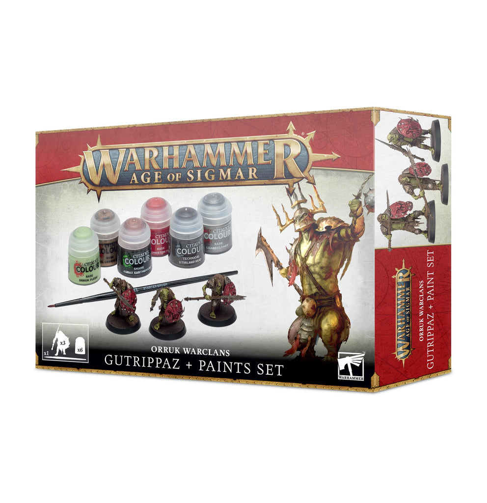 Warhammer Age of Sigmar Orruks Warclans Gutrippaz Paint Set