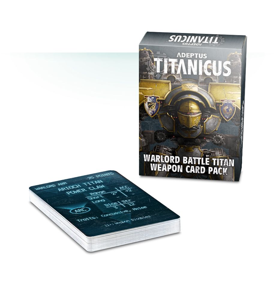 Adeptus Titanicus Warlord Battle Titan Weapon Card Pack
