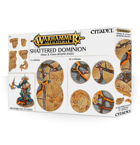 Warhammer Age of Sigmar Shattered Dominion 40 & 65mm Round Bases