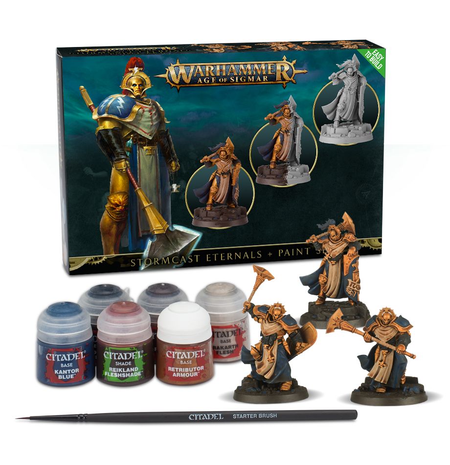 Warhammer Age of Sigmar Stormcast Eternals + Paint Set