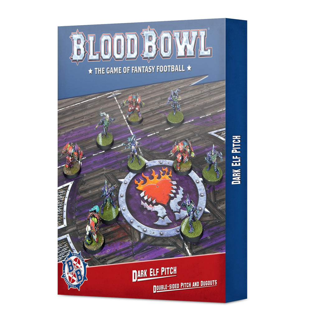 Blood Bowl Dark Elf Team – Double-sided Pitch and Dugouts Set