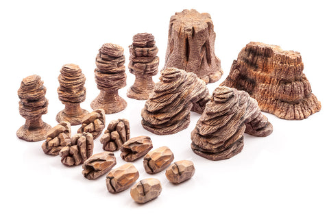 Gamemat.eu 28mm Badlands Terrain Set for Warhammer, Age of Sigmar