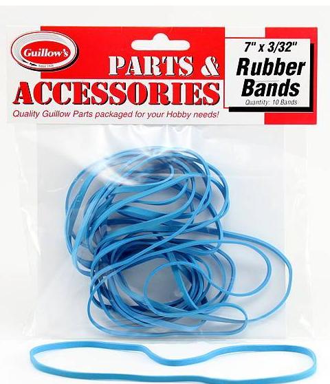 Guillows 7inx3/32in Rubber Band (10 rubber bands)