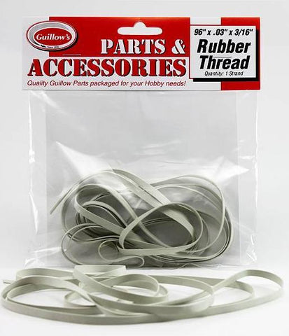 Guillows 96inx.03inx3/16in Rubber Thread