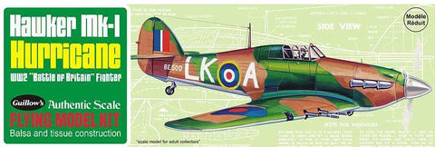 Guillows Hawker Mk-I Hurricane Balsa Kit