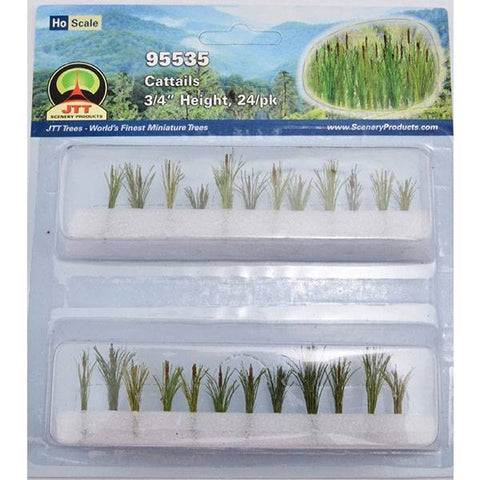 JTT 95535 Cattails, 3/4 Tall, HO-Scale, (24 per pack)