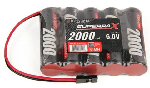 Radient NiMH 6.0V 2000mAh AA SBS-Flat, Rx-JR
