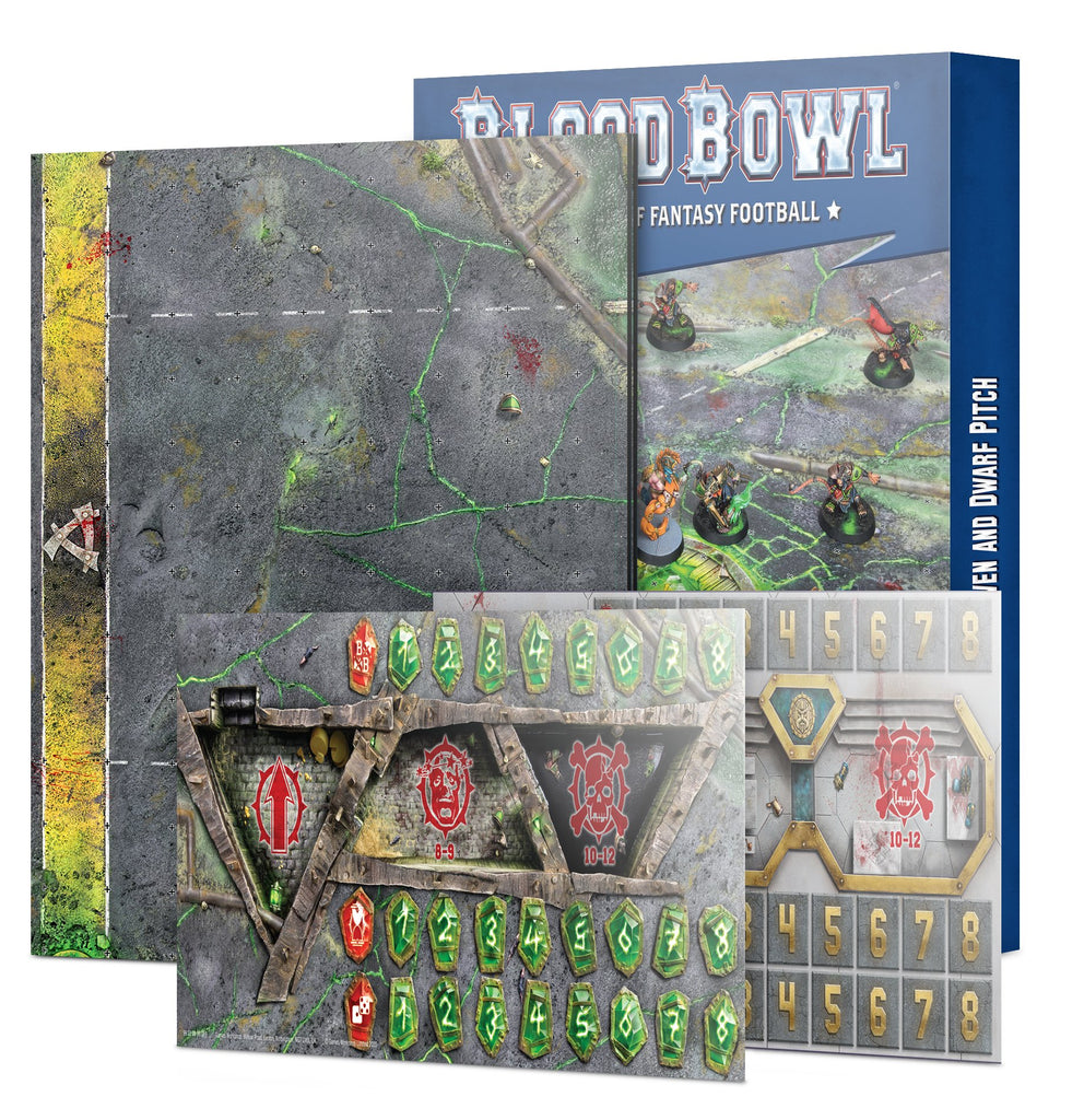 Blood Bowl Double-sided Skaven and Dwarf Pitch