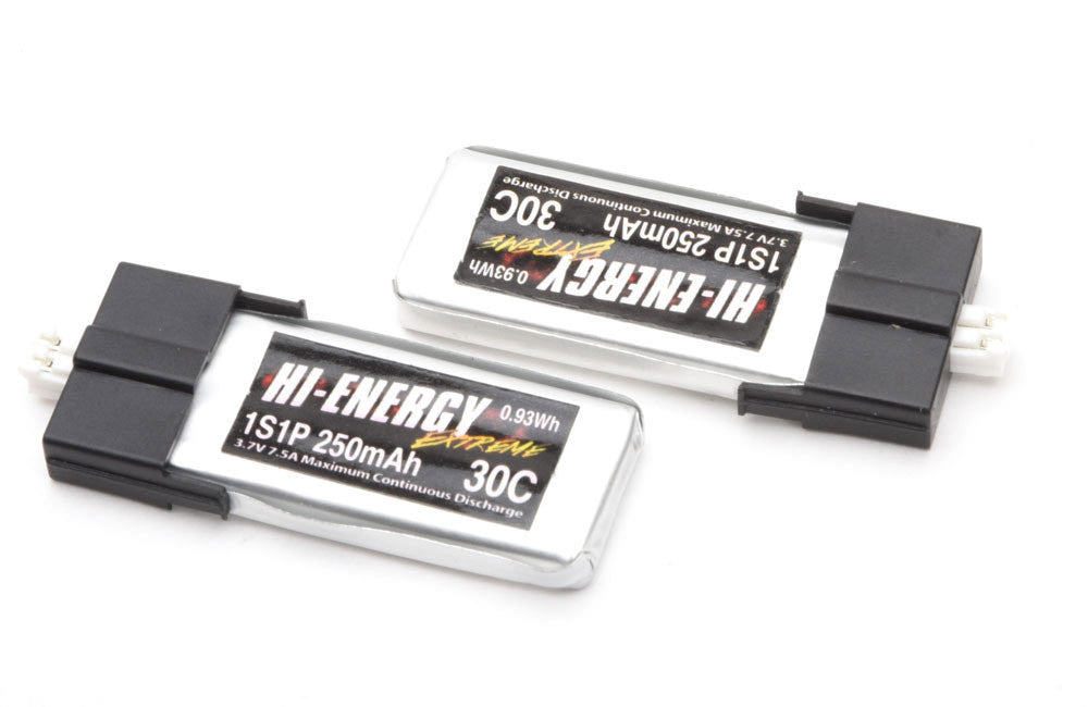 Hi-Energy 1S 250mAh 30C Li-Po (2pcs)