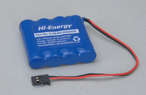 Hi-Energy 4.8V 1200mAh Ni-MH Rx Pk Flat