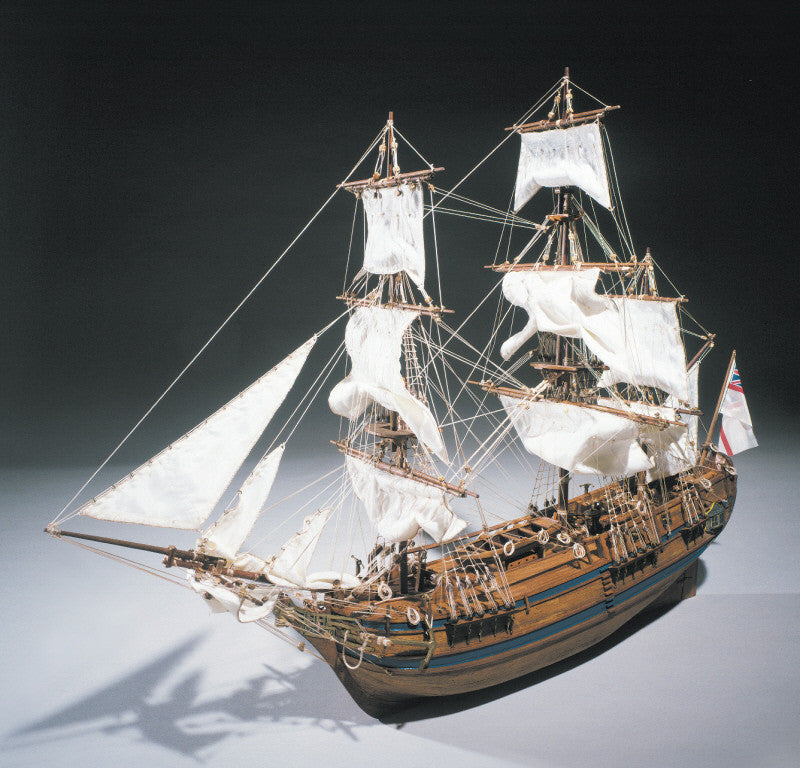 Wooden model ship kit of the Bounty made by Sergal
