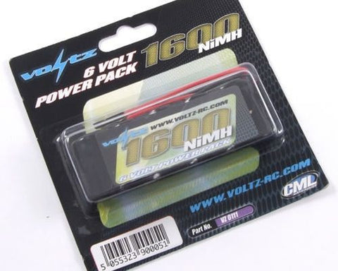 Voltz 1600mAh 6.0V Receiver Pack (JR Plug)