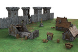 Gamemat.eu 28mm Medieval Castle Set Terrain Set for Warhammer, Age of Sigmar