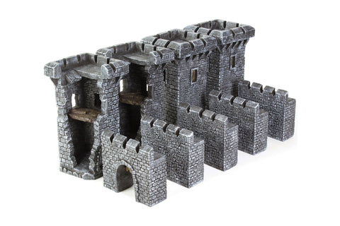 Gamemat.eu 28mm Medieval Castle Set Terrain Set for Warhammer, Age of Sigmar