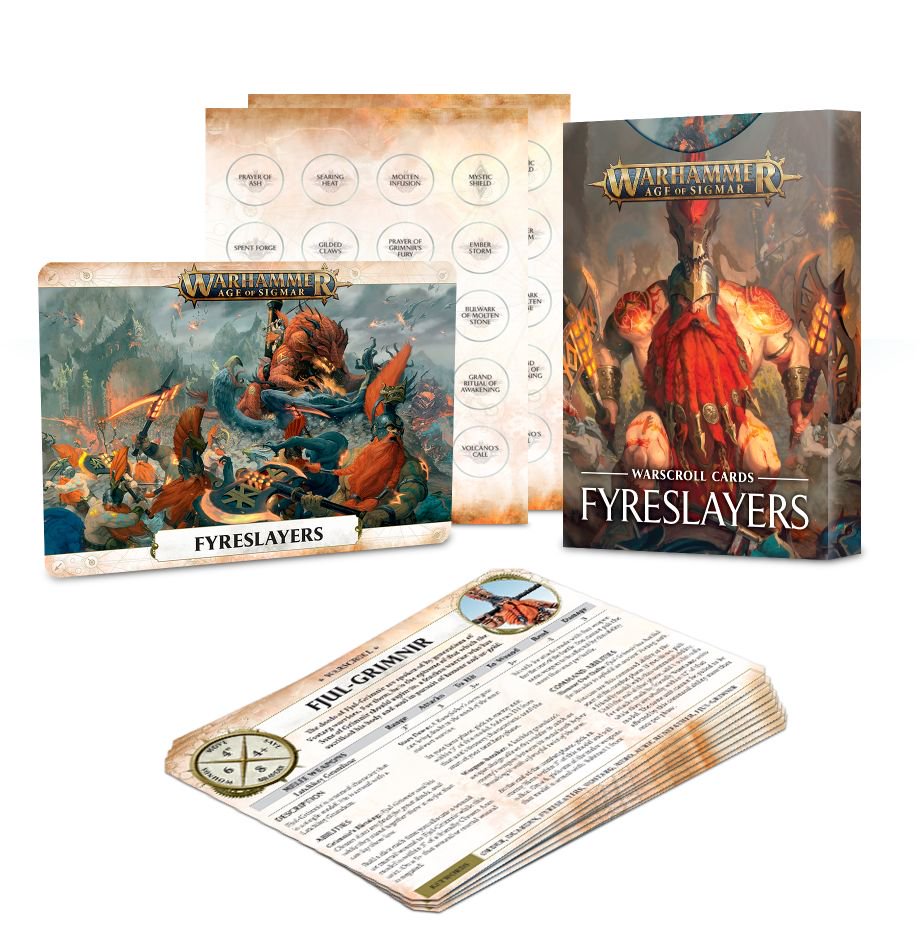 Warhammer Age Of Sigmar Warscroll Cards: Fyreslayers